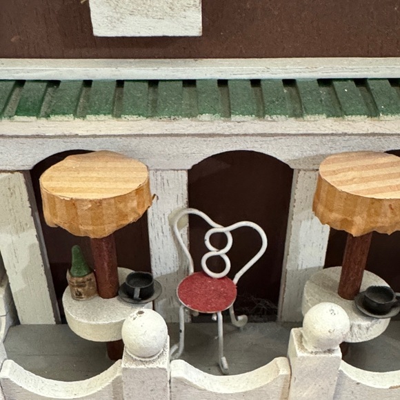 Vintage handmade Charming Wooden Post Office and Cafe Model - Picture 4 of 11